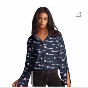 Champion Women All Over Print Cropped Jacket